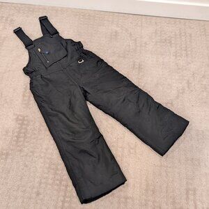 Slalom Black Overalls Snow Bibs - Kids sz Large